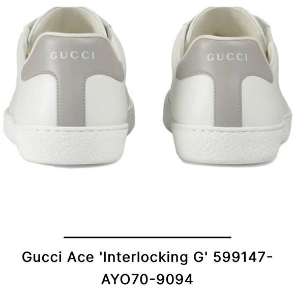 GUCCI ACE INTERLOCKING G BLANCO ,, MENS SHOE SZ 12 “”LIKE NEW”” ORIGINAL BOX - Picture 2 of 16